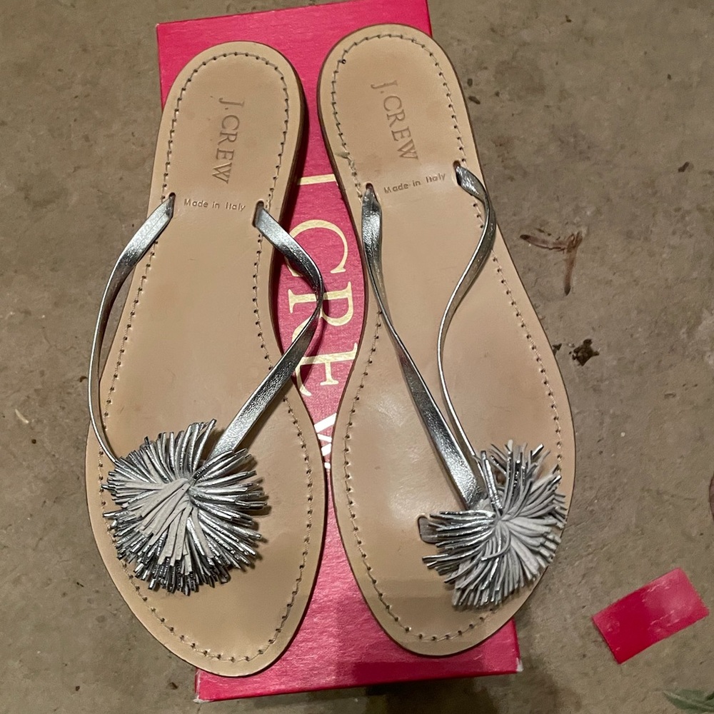 Jcrew Pom Pom sandals